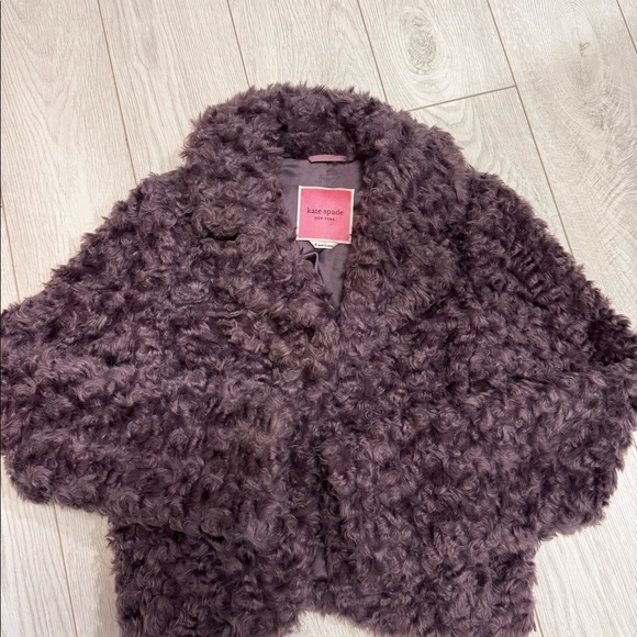 NEVER BEEN WORN Kate Spade Purple Faux Fur Jacket - Picture 2 of 8